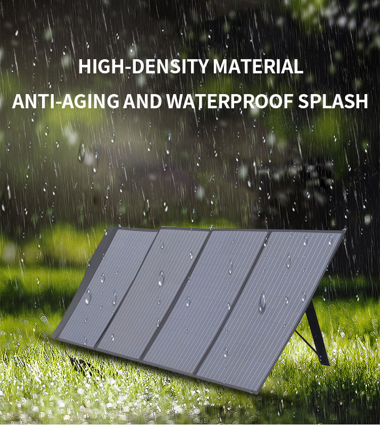 Portable Folding Mono Solar Charger 200W Foldable With 2 USB Outputs For 18v Power Station