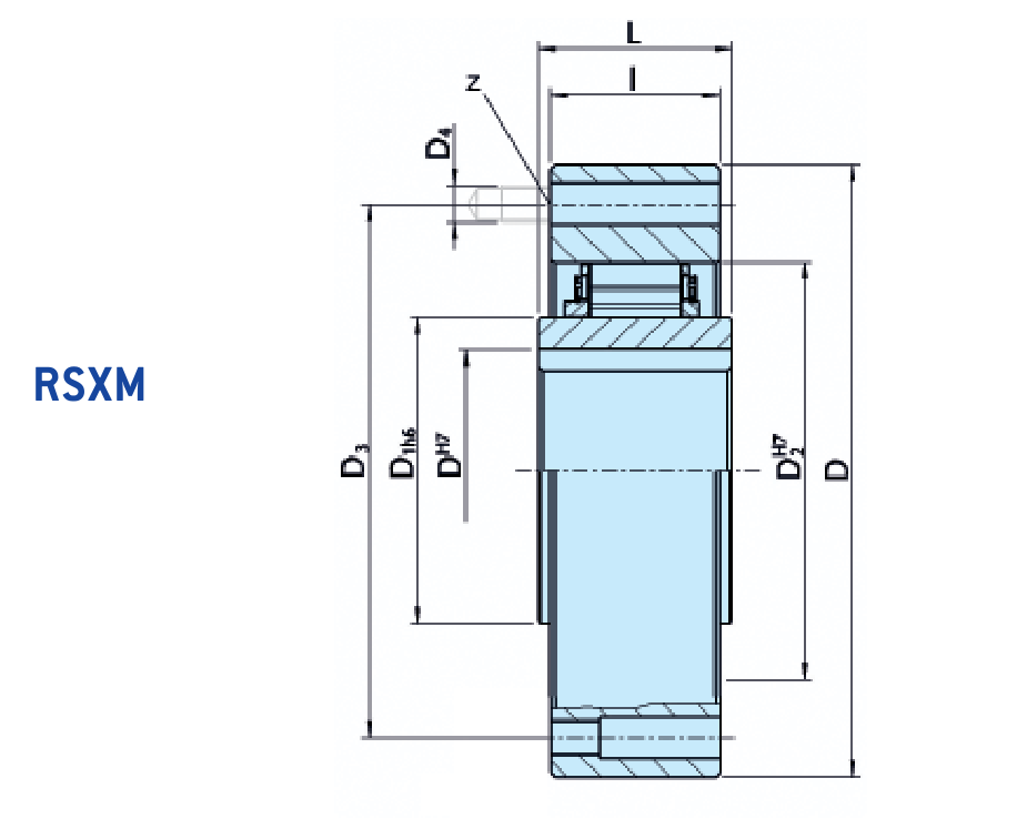 RSXM86 GCr15 Steel One Way Wedge Type Backstop Clutch Bearings