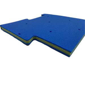 Buy cheap 30kg/m3 Playground Shock Pad UV Resistant 3 Layer Lawn Safety Layer Drainage Layer from wholesalers