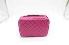 Buy cheap Rose Red Leather Cosmetic Bags 24cm 8.5cm 17cm Personalised Leather Makeup Bag from wholesalers
