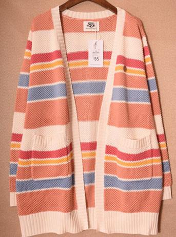 Buy cheap Girls Striped Sweater Cardigans Fashion And Casual cheap price two color autumn from wholesalers