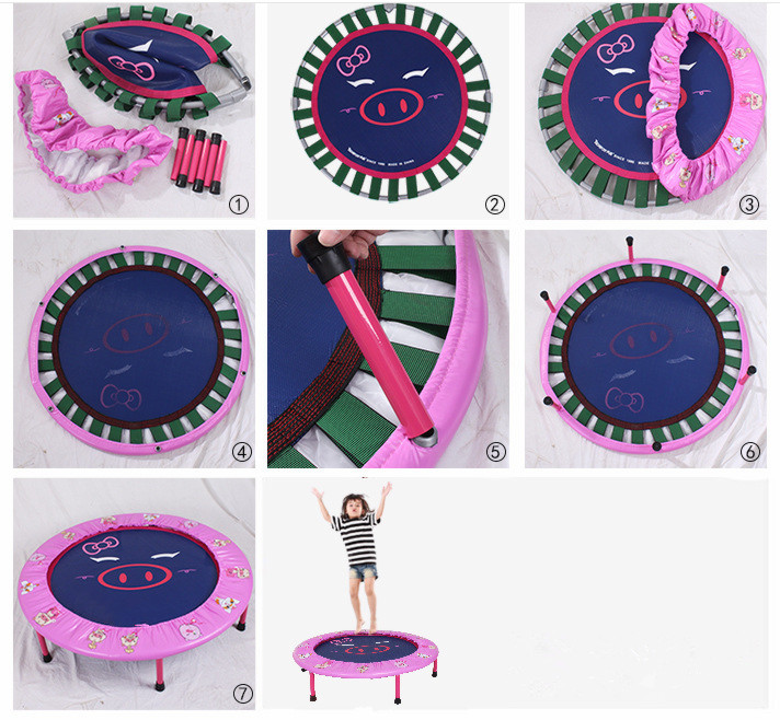 China Supply New Design Cute Cartoon Kids Small Indoor/Outdoor Trampoline/ Round Trampoline