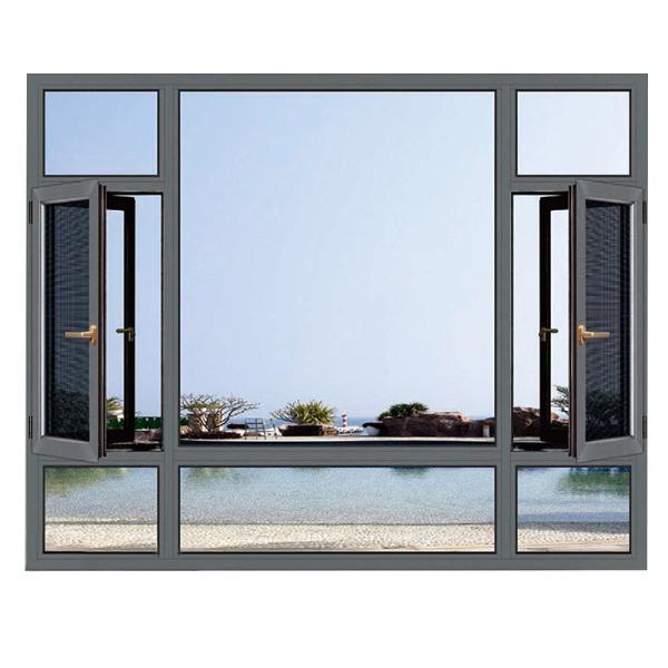 Buy cheap Level 8 Air Tightness Black Aluminum Alloy Casement Windows for Customized Modern Design from wholesalers