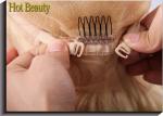 Blonde Human Hair Full Lace Wigs , Color 613# 18 inch Hair Extensions