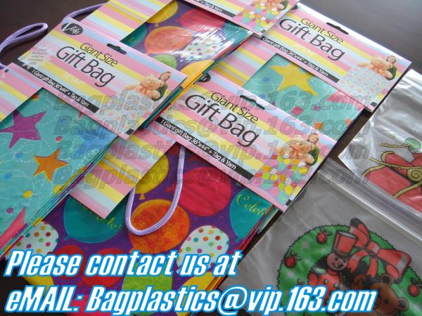 Buy cheap Giant size gift bag, jumbo gift bag,Giant gift packs birthday poly treat sacks plastic gift bags,gift treat sacks bageas from wholesalers