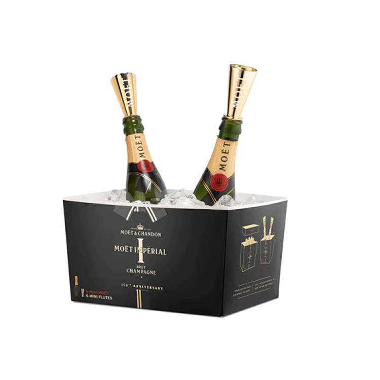 FDA Gold Plated Moet Chandon Champagne Sipper Embossed Logo