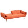 Buy cheap Wooden Frame Functional Sofa Bed Dacron Cashmere - Like Cover Bright Orange Color from wholesalers