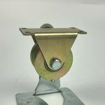 4 Inch Metal H Groove Wheels Solid Steel Rigid Sliding Roller Track Casters