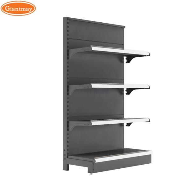 Buy cheap Single Side Retail Display Racks Stores Black Supermarket Shelf Gondola from wholesalers