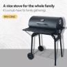 Buy cheap Steel Deluxe Barrel Smoker Charcoal Grill with Powder Coated Finishing from wholesalers