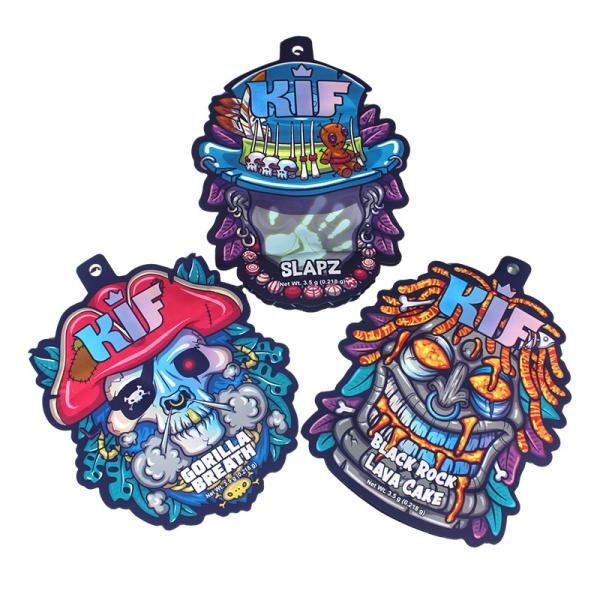 Buy cheap Custom Shaped Aluminum Foil Die Cut Mylar Bags 3.5G Zipper Bags Smell Proof from wholesalers