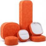 Orange Velvet Jewelry Box for Bracelet Necklace Bracelet Ring by Hanhong Custom