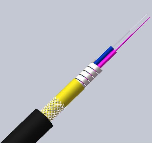 Buy cheap LSZH Jacket 5.0mm OS2 G652D Singlemode Armored Fiber Optic Cable for Networks from wholesalers