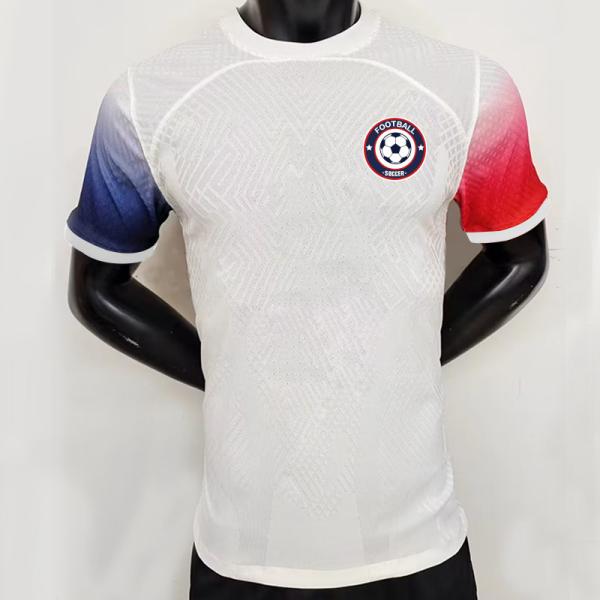 Buy cheap 100% Polyester Custom Football Jersey 140-145gsm White Soccer Jersey from wholesalers