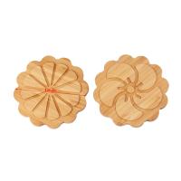 Buy cheap Custom Engraved Bamboo Wooden Coaster Wedding Personalized Coaster Set product