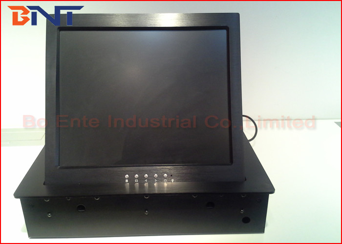 Video Conference Table LCD Monitor Lift With 19 Inch Flip Up Monitor