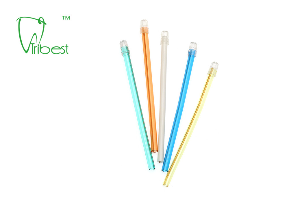 ISO13485 Clear Body Colorful PVC Dental Saliva Ejector