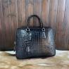Buy cheap Authentic Crocodile Skin Key Lock Zipper Closure Businessmen Laptop Briefcase Genuine Alligator Leather Male Large Totes from wholesalers