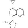 Buy cheap 4-(4-Cyclopropylnaphthalen-1-yl)-4H-1,2,4-triazole-3-thiol(Lesinuard intermediate) from wholesalers