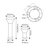Water Resistant LED Solar Lawn Light , Solar Pathway Lamps For Courtyards Villas