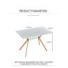 Buy cheap Minimalist Style 29.92 inches height Simple Dining Room Table 44.09lbs Anti Scratch Top from wholesalers