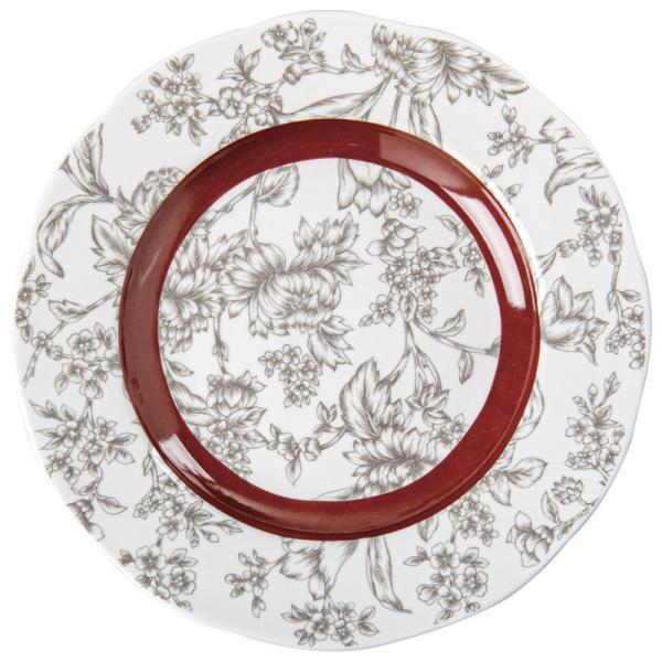 Buy cheap 2024 Ceramic Plate Gift Porcelain Red Charger Plates For Beautiful Crockery Presents from wholesalers