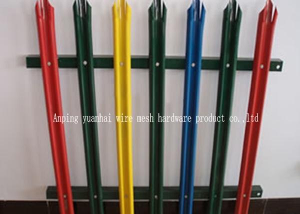 Multicolor Palisade Fencing Pales , Steel Palisade Fence Panels 1-4.2m Height