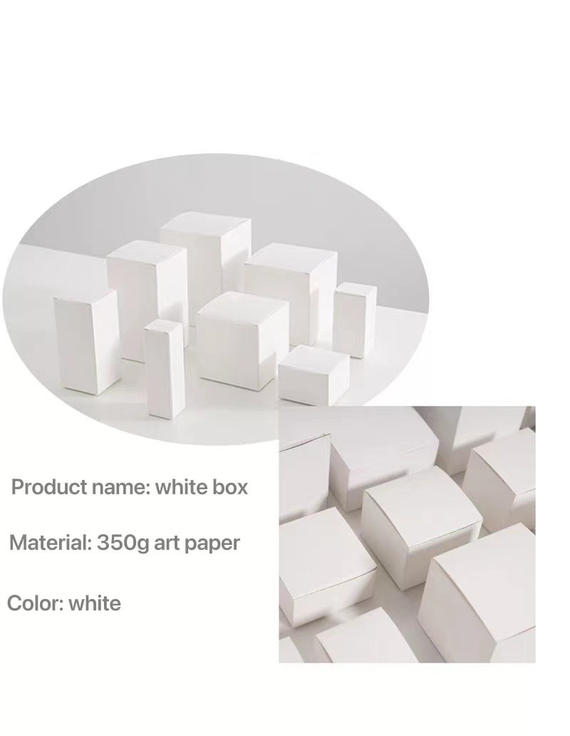 Customized Small Plain Recycled Paper Gift Box White 10x10x7 Cake Box
