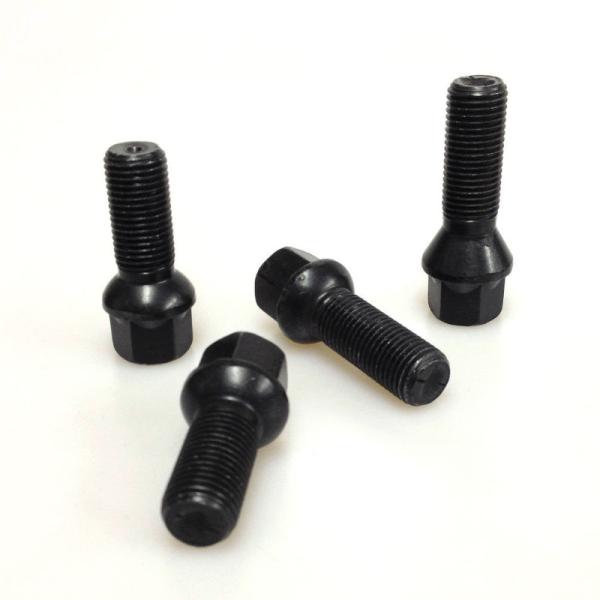 M12 M16 Carbon Steel Black Oxide Wheel Lug Hug Metal Bolt Screw Iron Steel ASTM