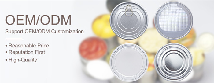 73mm Aluminum Can Lids Tight Sealing Film Easy Peel Off End For Milk Powder Can