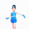 Buy cheap Diagonal Neck Kids Dance Costumes Pink Blue Red Confetti Spandex Outfits from wholesalers