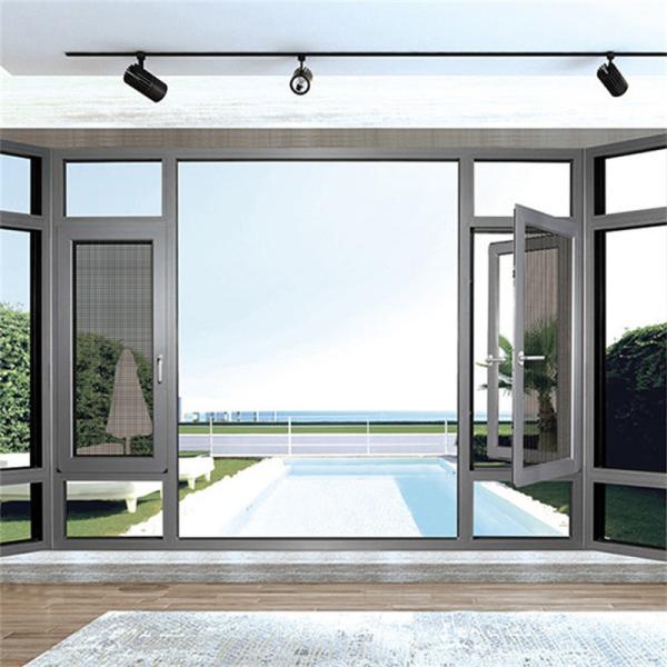 Buy cheap Standard Triplex Glass Aluminum Casement Windows with Mosquito Net and Screen Netting from wholesalers