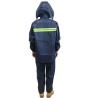 Buy cheap Navy Blue Safety Rain Coat Chemical Resistant Work Wear Rain Coat from wholesalers