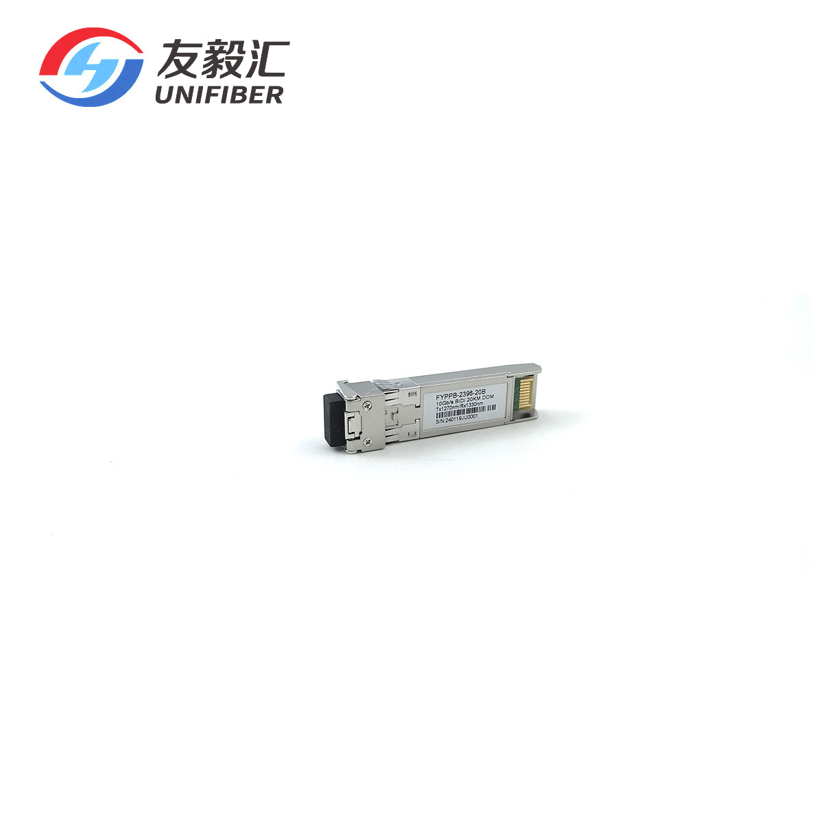 10G 20km Bidi SFP Tx 1270nm/Rx 1330nm Single mode Optical Transceiver Module DOM LC