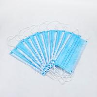 Buy cheap Professional 3 Ply Disposable Face Mask Blue And White Highly Breathable product
