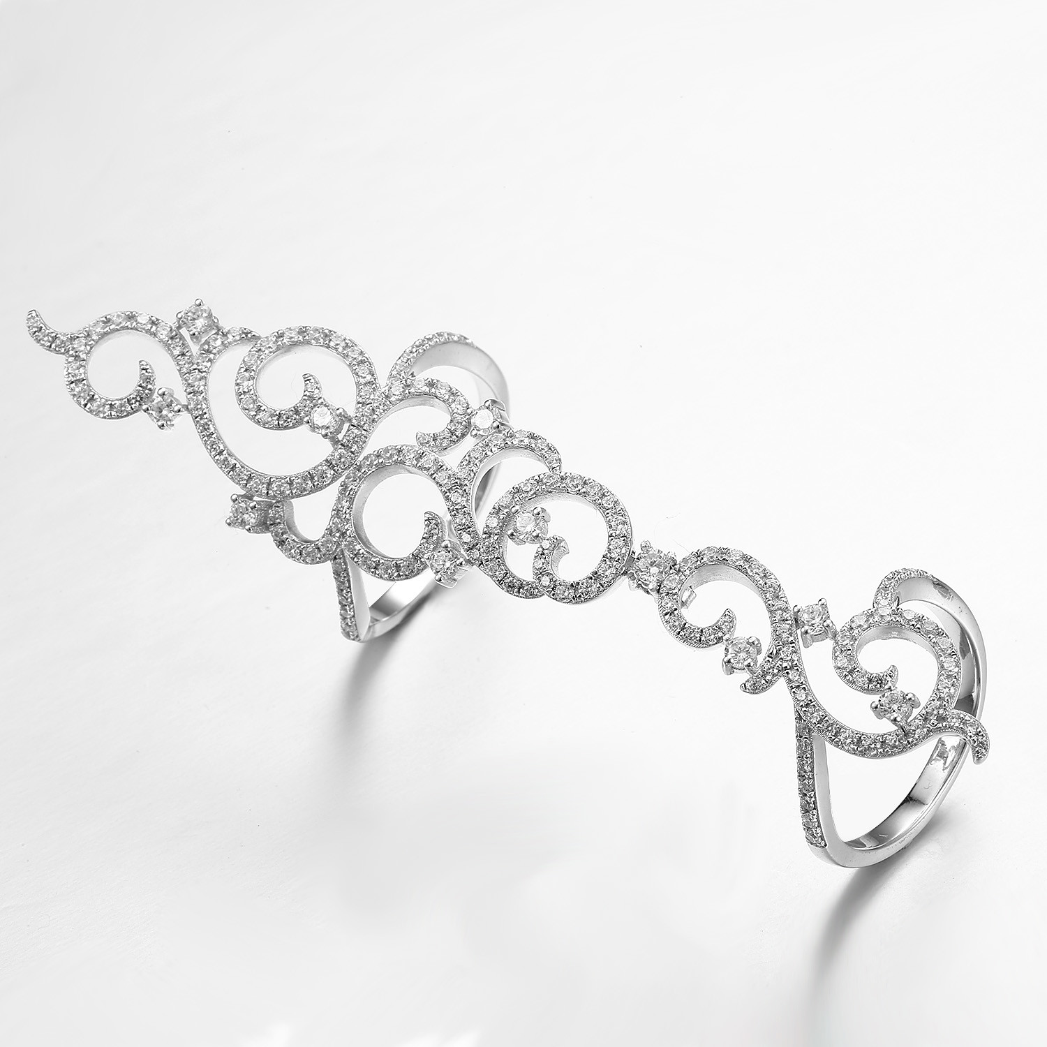 "Flying Wings" 925 Sterling Silver CZ Rings Affordable Wedding Rings
