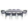 Buy cheap Rope Weave Armchair Dining Chairs for Garden Modern Large Size 8 Seater Outdoor Set from wholesalers