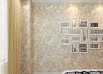 PVC Retro Light Yellow Floral Pattern Wallpaper With Embossed For Bedrooms