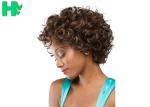 Machine Made No Lace Full Head Loose Wave High Grade Short Synthetic Hair Wig