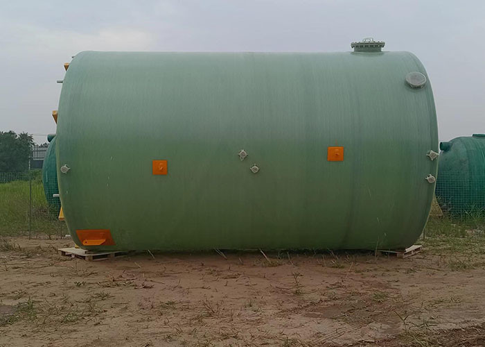ISO9001 GRP Storage FRP Horizontal Tank Container For Water Oil Storage