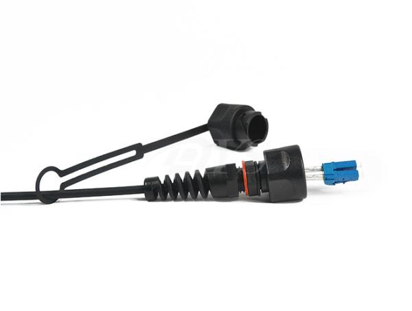 Buy cheap PVC / LSZH / PE IP67 Fiber Optic Cable Assemblies Black With 4 PCS LC Boot from wholesalers