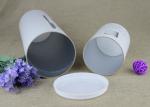 White Cardboard Paper Tube Packaging Plastic Strech Lid Manual Work