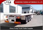 28 Tons Jost Landing Gear Truck Flatbed Trailers Three FUWA Brand Axle