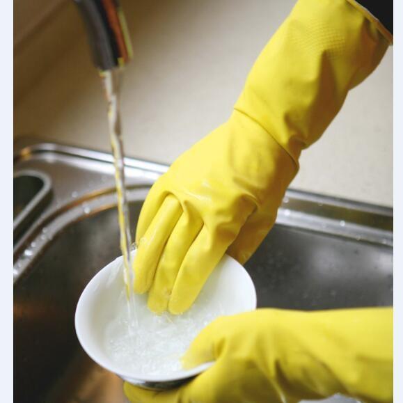 Buy cheap Excellent Grip Anti Detergent 300mm Dish Cleaning Gloves M50g from wholesalers