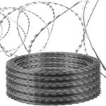 Stainless Steel Concertina Crossed Flat Warp BTO-22 Razor Barbed Wire Fence for