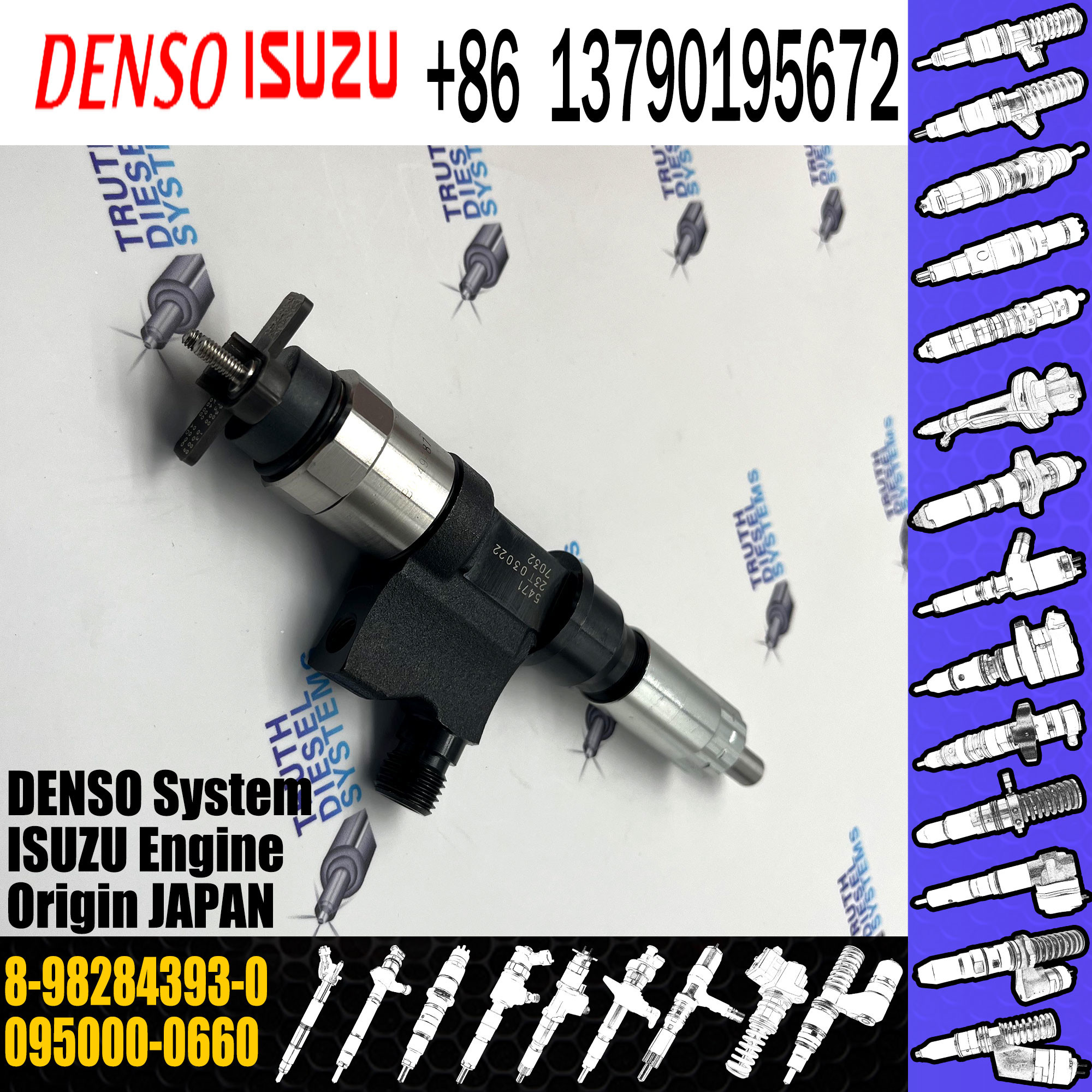 Truck Diesel Nozzle Common Rail Fuel Injector 095000-5471 095000-5472 095000-0660 095000-5473 095000-547 8-98284393-0