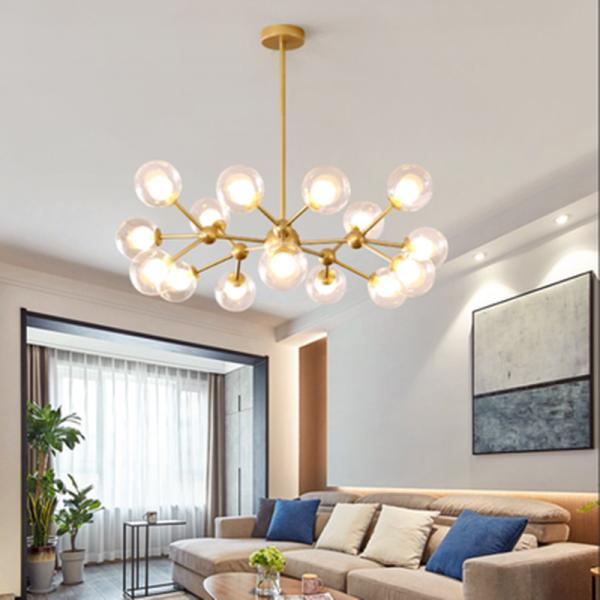 Modern LED glass bubble chandelier metal plexiglass lamp Ceiling Decor modo
