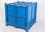 1500Kg Heavy Duty Metal Pallet Cage Collapsible Stillage Bins OEM