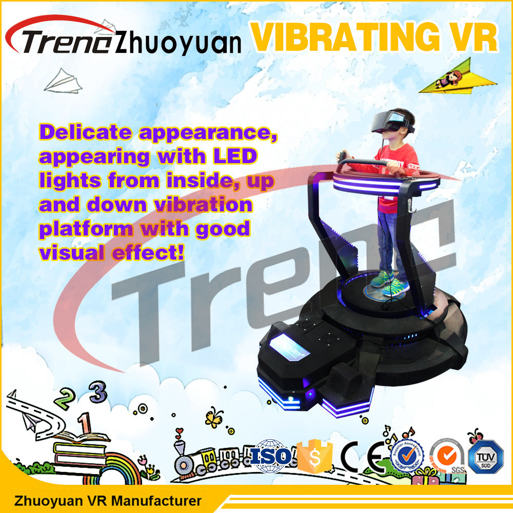 AC 220V Amusement Park Virtual Reality Video Game Equipment With Vibration Platform