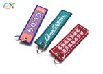 Logo Design Fabric Key Tag Embroidered Keyrings Free Artwork Services
